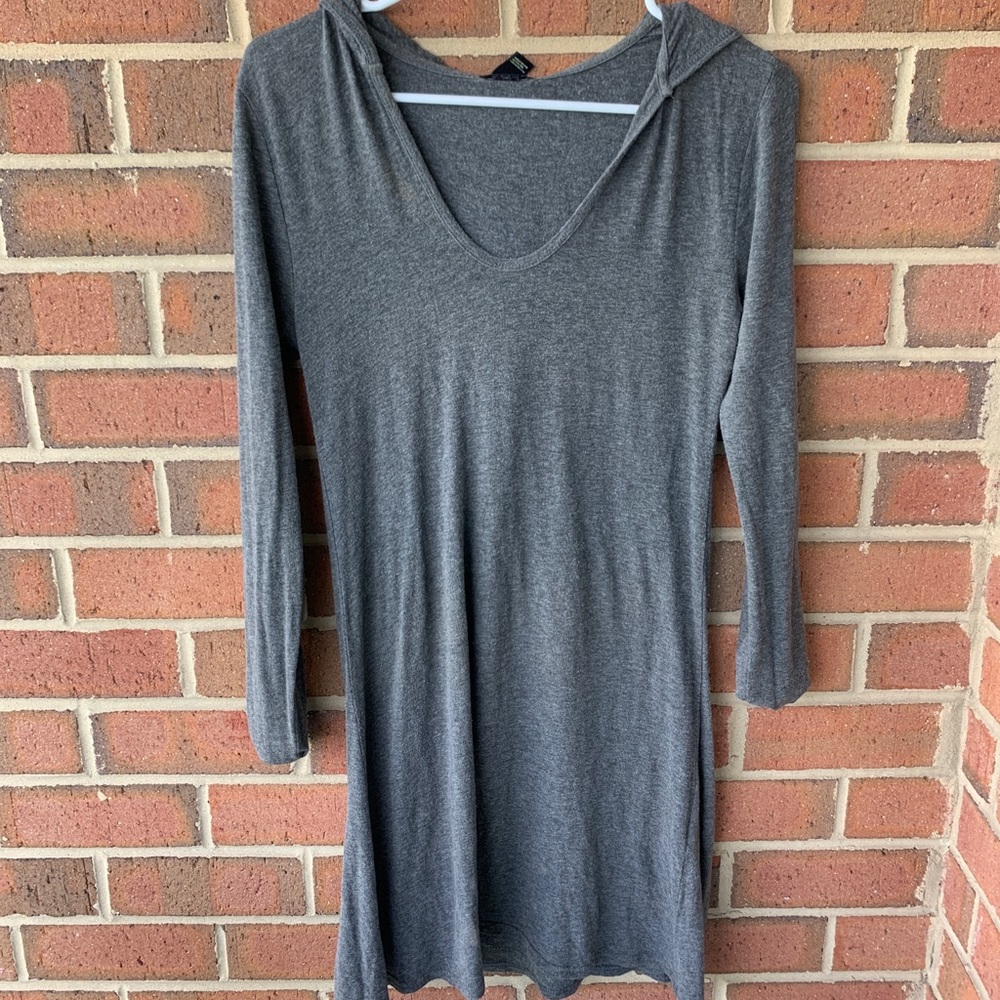 F21 Gray dress with hood